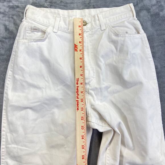 Vintage Lee Women's Tapered Jeans Size 11 White - Picture 6 of 9